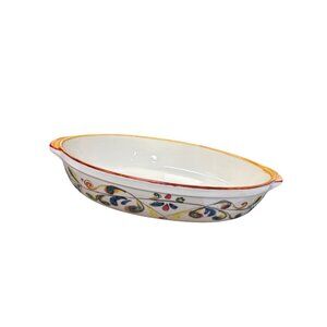 Sur La Table handcrated Italian cermic serve bowl 9.5"x16"x3.5" SKU 9889
